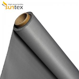 Quality 0.4mm Silicone Fiberglass Fireproofing  Fabrics Used In elevator smoke curtains automated fire and smoke curtains for sale