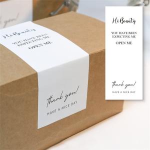 Quality Waterproof Cardboard Box Sticker Custom Mailing Labels Brown Kraft for sale