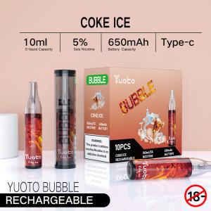 China 650 mah Yuoto Disposable Vape Refill 4000 puffs coke ice flavor on sale