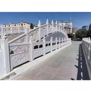 China Handrails Marble Stone Sculpture Railing Ornament Craft White Stone Bridge Hotel on sale