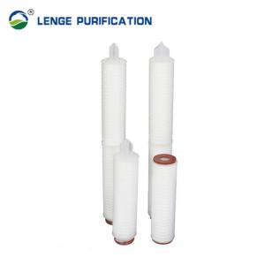 Quality 20 Inch Diameter Glass Fibre Pleated Polyester Filter Cartridge With 226 Fin for sale