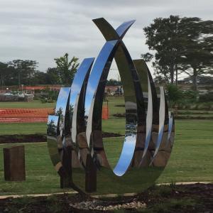 Quality Stainless Steel Polished Metal Sculpture Metal Outdoor Sculpture Abstract for sale