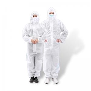 China Hospital Non Woven Cleanroom Working Uniform With Hood on sale