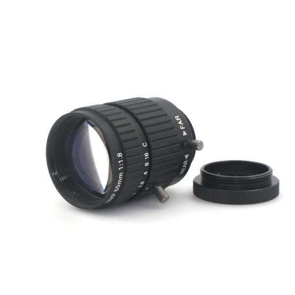 5MP 50mm Machine Vision Lens F1.8 Fixed Focus CS / C Mount For CCTV Camera