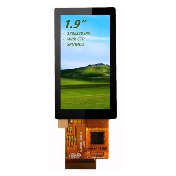 Buy 1.9" IPS TFT LCD Touch Screen 170x320 Full Viewing Angle With CTP And SPI/MCU Interface at wholesale prices