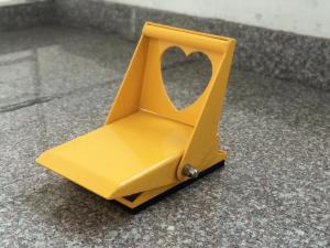 Quality Striking Yellow Foldable Anti Theft Wheel Lock Love Shaped for sale