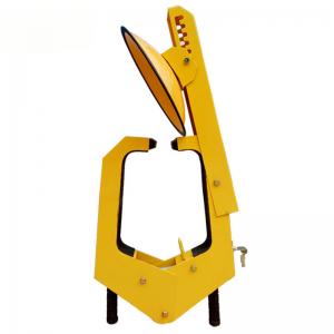 China Big Truck Suitable Anti Theft Sucking Disc Yellow Color Car Parking Lock Wheel Clamp on sale