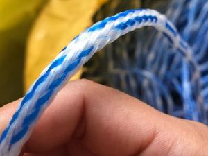Quality Hand Line For Cast Net Hollow Braid Polyethylene Rope White Blue Mixed for sale