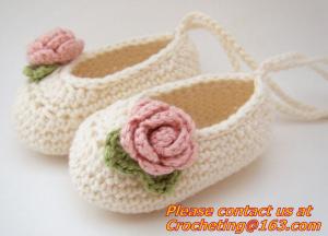 Quality baby moccasins Newborn baby girl shoes crochet baby shoes infant sandals crochet kids slip for sale