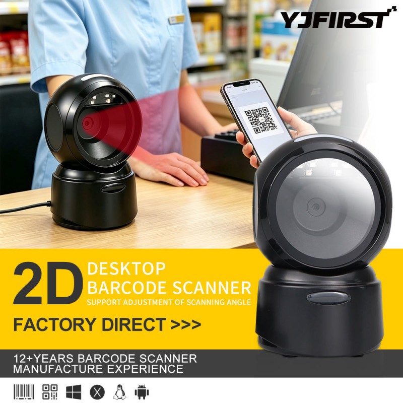 Buy cheap Large Window Desktop Scanner YJFIRST Omnidirectional 2D Barcode & QR Code Reader from wholesalers