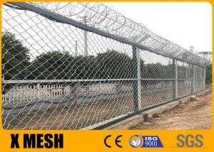 China Sports Fields Chain Link Mesh Fence 4mm Wire Diamond Mesh Fence on sale
