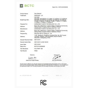 Shenzhen YuanTe Technology Co., Ltd. (Safegas) Certifications
