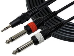 China RHOS / CE Audio Link Cable 1/8 TRS Stereo to 1/4 TS Mono Cord for Computer on sale