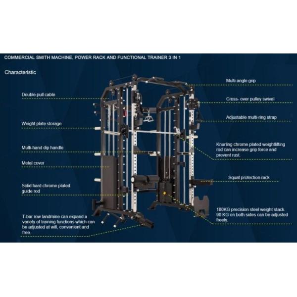 Custom High Quality Commercial Bodybuilding Gym Multi Functional Smith Machine