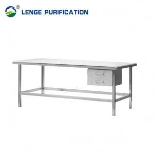Quality Hospital Stainless Steel Furnishing 1400mm X 800mm X 800mm Fully Welding Stainless Steel Table With Drawer for sale