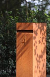 Quality Outdoor Metal Key Lock Corten Steel Mailboxes Letterbox Waterproof for sale