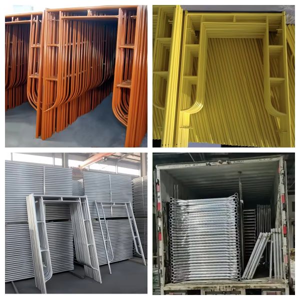 Galvanized Steel Frame Scaffolding with Caster Wheels and Customizable Sizes for Construction