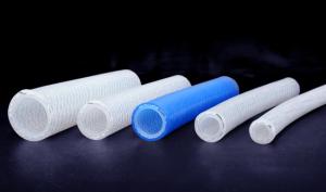 China Medical Grade Platinum Cured Silicone Tubing , High Temp Braided Hose Natural Color on sale