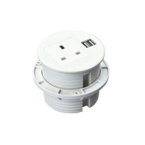 China ABS Material Conference Table Desktop Electrical Power Socket / Round Power Outlet on sale