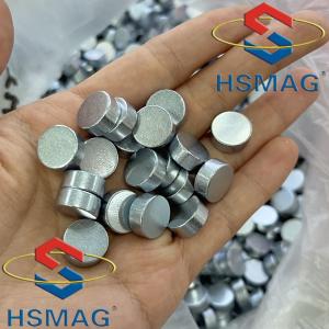 Quality ISO9001 Round Cylinder SmCo Permanent Rare Earth Magnet Zn Coated Anti Oxidation for sale