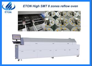 Quality No Lead Rail SMT Reflow Oven Heating Step By 8 Zones 450mm Mesh Belt for sale
