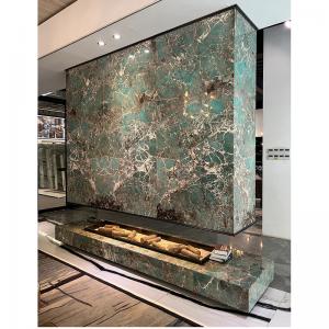 Quality Natural Stone Polished Emerald Green Onyx Marble Slab For Interior Wall Decoration for sale