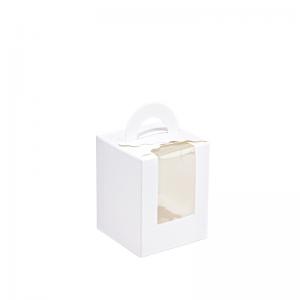 Quality OEM Eco Friendly Kraft Paper Cake Box With Transparent Window 60gsm Thickness for sale
