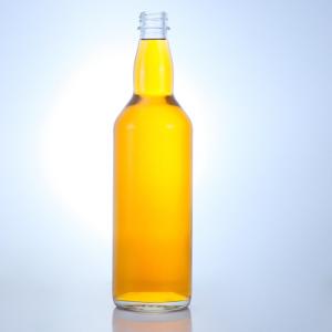 China Customized 750ml Glass Liquor Bottle with Unique Neck Design and Cork Sealing Type on sale