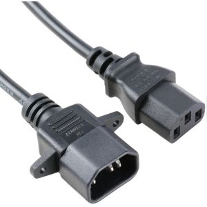 Buy cheap Black IEC320 C13 To C14 SJT Power Extension Cord 3FT Fast Charging Data Cable from wholesalers