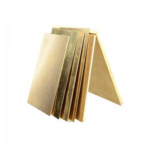 China Customized Thickness 0.3-60mm H62 C1100 C1220 C2400 C26800 C27200 Shiny Brass Copper Sheet Brass Sheet Plate on sale