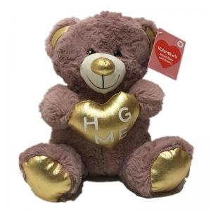 China Super Soft 0.25M 9.84in Valentines Day Plush Toys Teddy Bear With Heart On Chest on sale