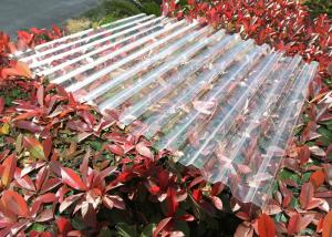 China Clear Plastic Corrugated Polycarbonate Sheets 0.8 Mm-3.0mm Weather Resistance on sale