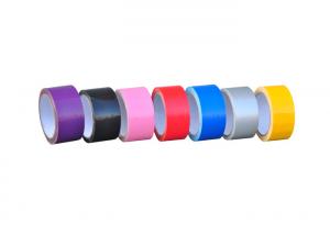 China Hot Melt Glue Cloth Duct Tape Single Sided 250mic Thick 12Colors For Book Binding on sale