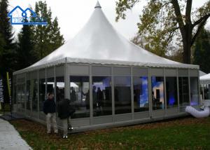 Quality PVC White Fabric Pagoda Canopy Tent With Hot Dip Galvanized Surface Treat for sale