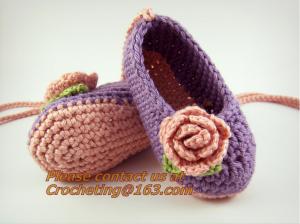 Quality Crochet Baby, Booties, Socks Knitted, Newborn Loafers Shoes Plain Infant Slippers Footwea for sale