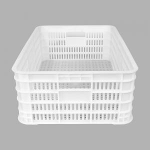 Quality Customized Logo Stackable Plastic Storage Basket for Supermarket Display and Storage for sale