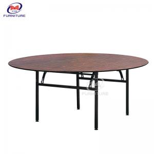 China Fireproof Board Wood Banquet Table Hotel 60 Round Banquet Tables on sale