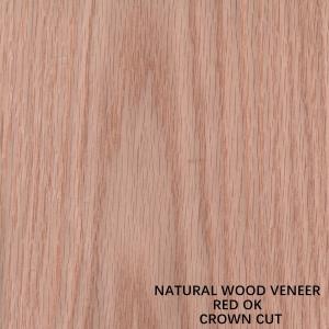 Quality Crown Cut Grain Aaa Grade 0.5mm Red Oak Wood Veneer For Furniture Face And Door for sale