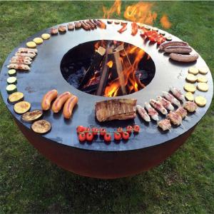 Quality Portable Pizza Oven Corten Steel Bbq Grill Easily Assembled Outdoor for sale