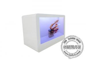 China 32 Magical Industrial Transparent Lcd Showcase SD card update Advertising Box in High Brightness of 500cd/m2 on sale