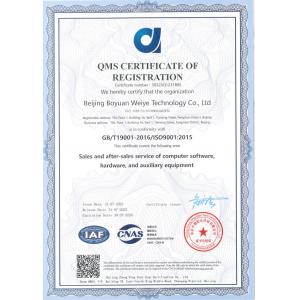 Beijing Boyuan Weiye Technology Co., Ltd. Certifications