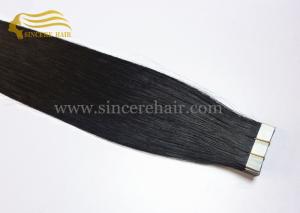 Quality 26 Inch LONG Virgin Human Hair Extensions, 65 CM Long Natural Black Virgin Remy Human Hair Tape Extensions For Sale for sale