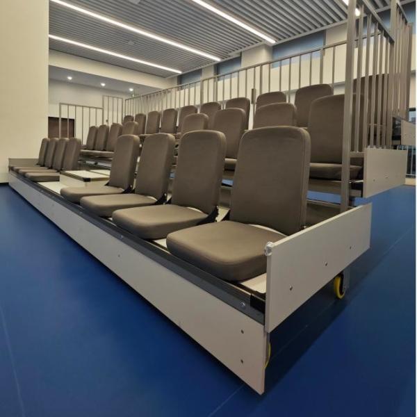 Buy Comfortable and Safe Telescopic Bleacher Seating Ergonomic Design and International Safety Standards at wholesale prices