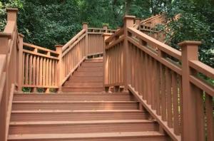 Quality ECO Recycle Wpc Stair Railing Plastic Superior Systems Vinyl Railing Decking for sale