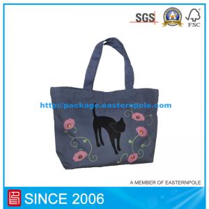 Quality Gray Cotton Bag /Cavans Bag / Cotton Shopping Bag With Silkscreen Logo for sale