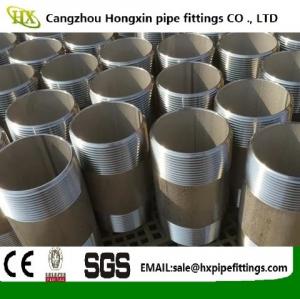 Quality Supply Stainless Steel 304 316 316L Pipe Fittings Barrel Nipples/Double Thread Nipple, With NPT Thread for sale