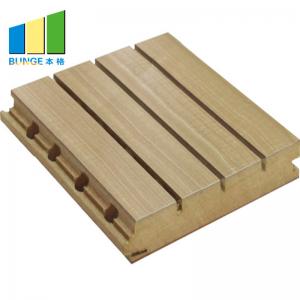 Quality Eco - Friendly Wooden Grooved Noise Reduction Wall Panels For Home Decorative for sale