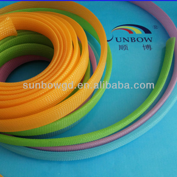 Cable 4mm - 70mm black PET expandable sleeving protect cable / wire harness