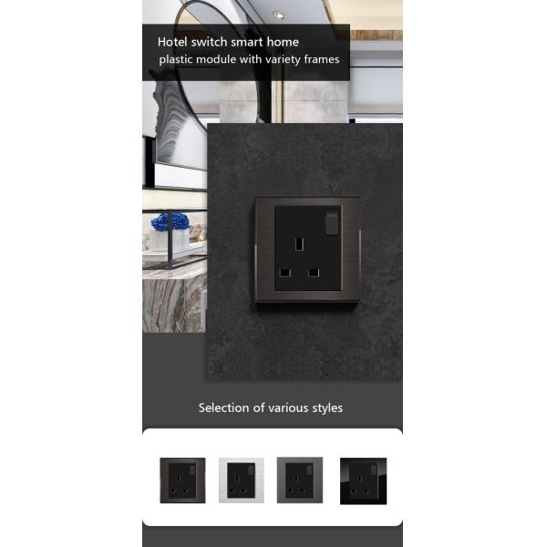 1 Gang Uk Standard Power Socket With Switch / Neon 13Amp