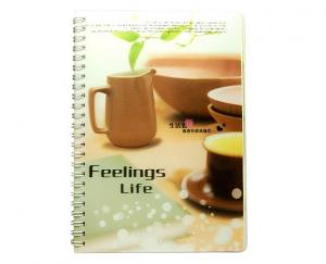 China PLASTIC LENTICULAR wholesale pp pet 3d lenticular printing cover a5 spiral notebook made in China on sale